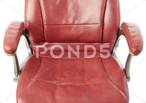 Part of Office chair over isolated white background Stock Photos