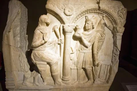 A part of an old bas-relief Stock Photos