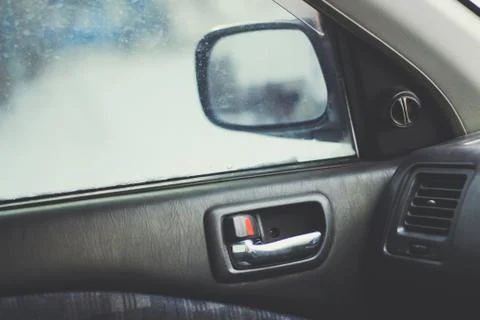 Part of the old car interior Stock Photos