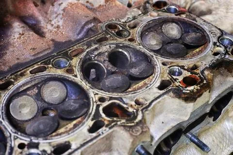 Part of the old engine Stock Photos