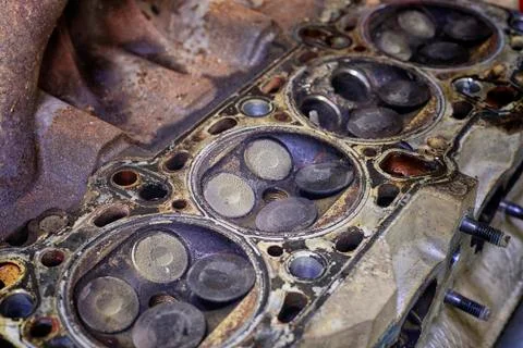 Part of the old engine Stock Photos