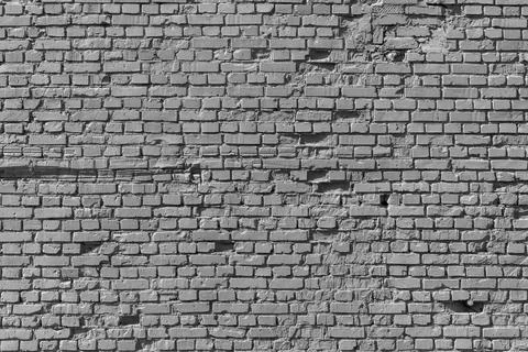 Part of an old gray brick wall Stock Photos