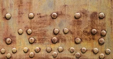Part of the old metal structure, covered with rust Stock Photos