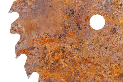 Part of old rusty circular saw blade Stock Photos