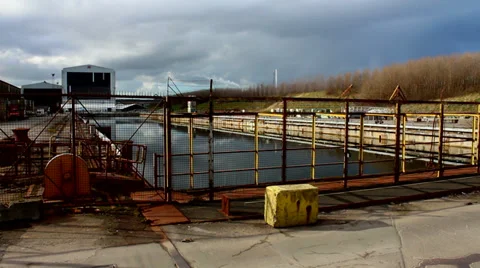 Part of the old shipyard Video stock 36561802