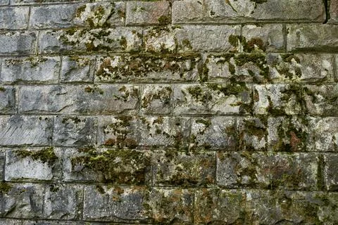 Part of old stone wall for background or texture. Stock Photos