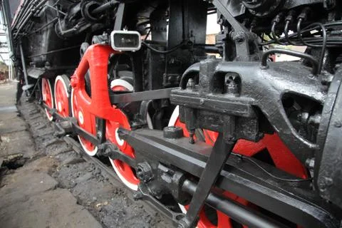 Part of old time Russian train Stock Photos