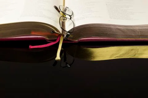 Part of open book Stock Photos