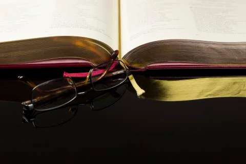 Part of open book Stock Photos