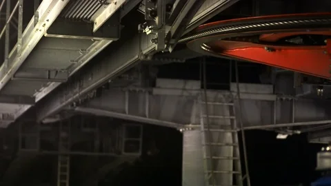 Part or element of funicular rope way construction Stock Footage 108801492