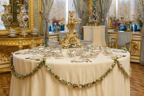 Part or element of the interior of the main Grand Palace on the territory o.. Stock Photos