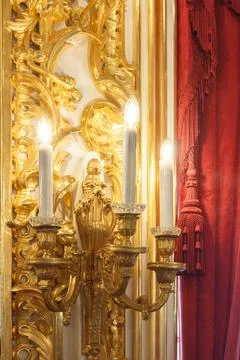 Part or element of the interior of the main Grand Palace on the territory o.. Stock Photos