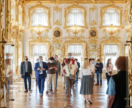 Part or element of the interior of the main Grand Palace on the territory o.. Stock Photos