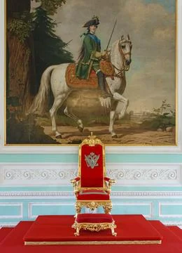 Part or element of the interior of the main Grand Palace on the territory o.. Stock Photos