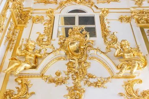 Part or element of the interior of the main Grand Palace on the territory o.. Stock Photos