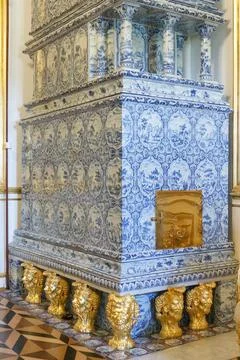 Part or element of the interior of the main Grand Palace on the territory of the Stock Photos