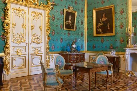 Part or element of the interior of the main Grand Palace on the territory of the Stock Photos