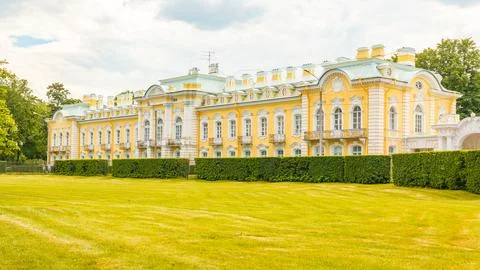 Part or element of territory of the Peterhof museum complex with architectu.. Stock Photos