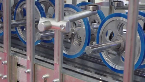 Part from panel wrapping machine Stock Footage 120815086