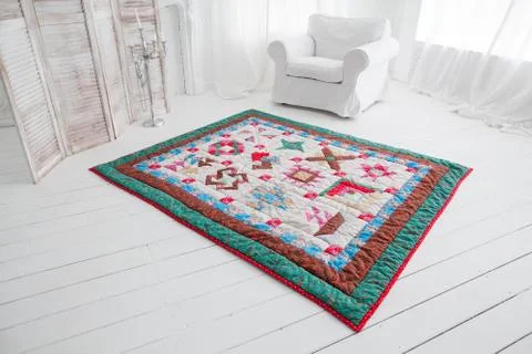 Part of patchwork quilt as background Foto stock