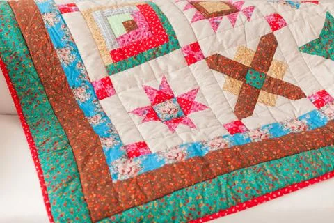 Part of patchwork quilt as background Stock-Fotos
