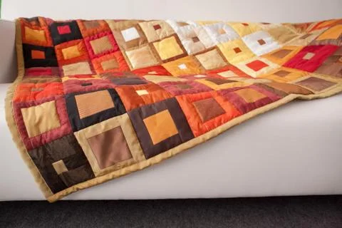 Part of patchwork quilt as background Stock Photos