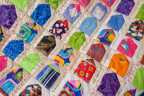 Part of patchwork quilt as background Stock-Fotos