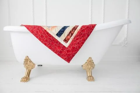 Part of patchwork quilt as background Stock Photos