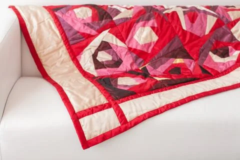 Part of patchwork quilt as background Stock Photos