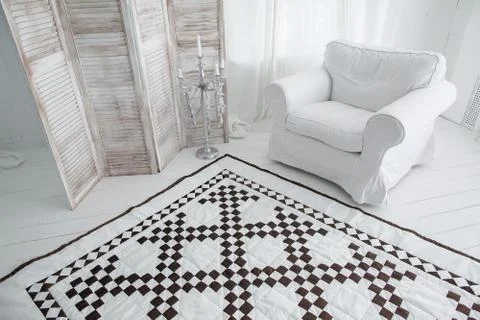 Part of patchwork quilt as background Stock Photos