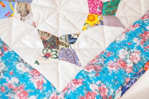 Part of patchwork quilt as background Stock Photos