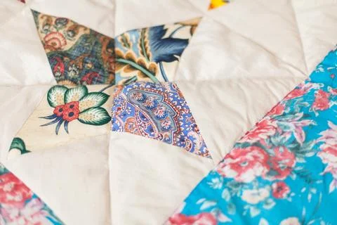 Part of patchwork quilt as background Foto stock