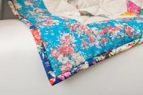 Part of patchwork quilt as background Stock Photos