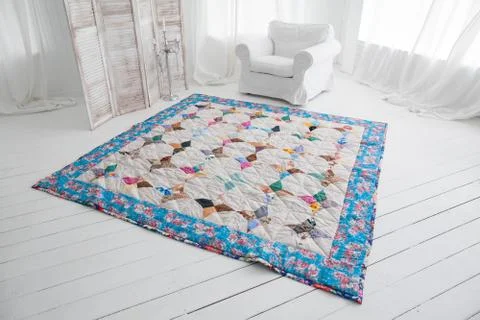 Part of patchwork quilt as background Foto stock