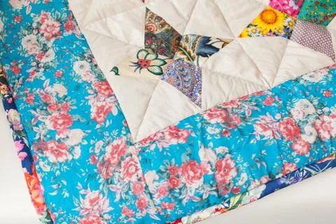 Part of patchwork quilt as background Stock Photos