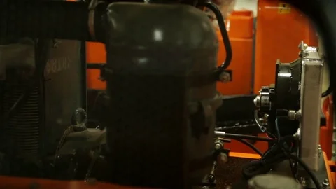 Part of the paver's engine. Video stock 70285990