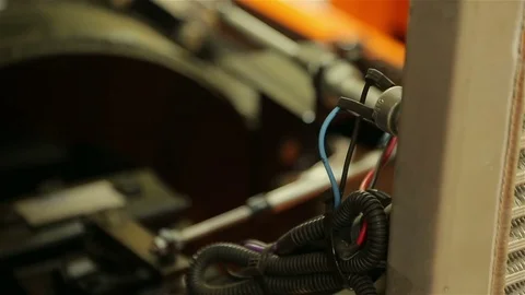 Part of the paver's engine. Stock Footage 70286105