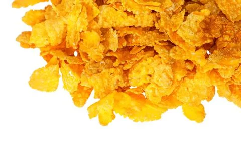 Part pile of corn flakes Stock Photos