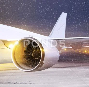 Part of plane at non-flying weather Stock Illustration