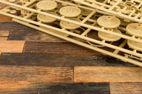 Part of plastic model kit Stock Photos