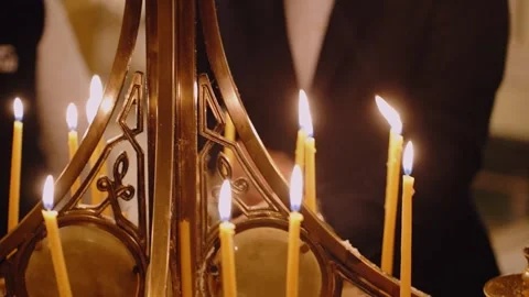Part of a prayer on a scroll in a fresco 스톡 동영상 221756857