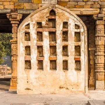 Part of the Qutb complex (Qutub),  an array of monuments and buildings at Meh Stock Photos
