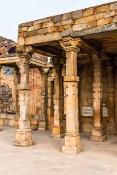 Part of the Qutb complex (Qutub),  an array of monuments and buildings at Meh Fotos de archivo