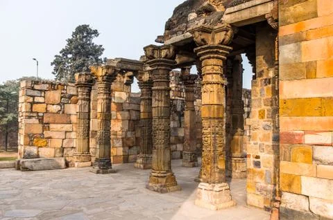 Part of the Qutb complex (Qutub),  an array of monuments and buildings at Meh Stock Photos