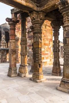 Part of the Qutb complex (Qutub),  an array of monuments and buildings at Meh Fotos de archivo