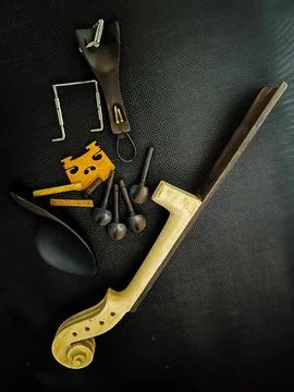 Part of Raw violin and tools Stock-Fotos