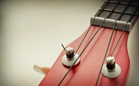 Part of red ukulele Foto stock