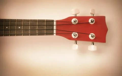 Part of red ukulele Foto stock