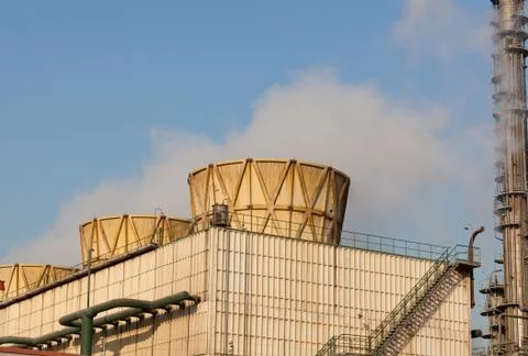 Part of refinery complex Stock Photos