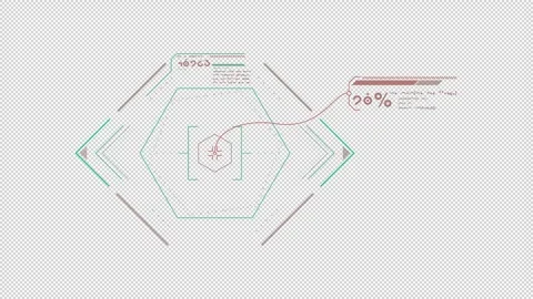 Part of sci-fi interface in alien style. Vidéo 243076626